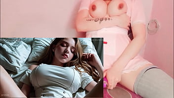 Enfermera tetona caliente la llenan de semen masturbandome con ia