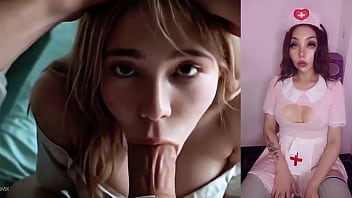 Enfermera tetona caliente la llenan de semen masturbandome con ia