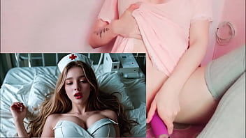 Enfermera tetona caliente la llenan de semen masturbandome con ia