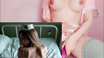Enfermera tetona caliente la llenan de semen masturbandome con ia