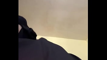 Solo hijab slut with huge arab ass plays with her round butt and horny bouncy booty