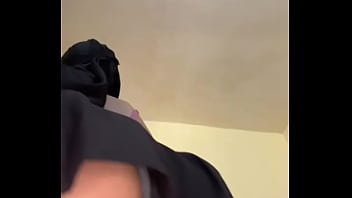 Solo hijab slut with huge arab ass plays with her round butt and horny bouncy booty