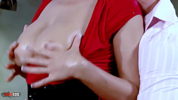 Divine tits roxy taggart gets her shaved pussy pounded after titjob