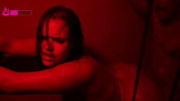 Huge black cock fucking phat ass teen in the shower of the redroom