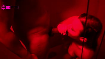 Huge black cock fucking phat ass teen in the shower of the redroom