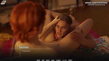 Beautiful young babe with a hot body gets her tight hairy pussy licked and fucked at the college dorm he cums on her belly taboo university steam game 3d animated hentai game part #4