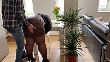 This gorgeous mother in law needs my cum on her skirt