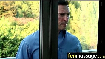 Massage girl sucks the tip for a tip 14