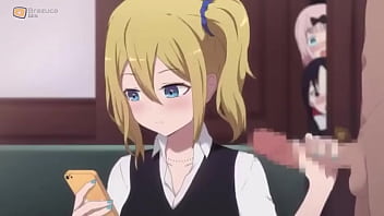 Teen does a handjob while her friends watch