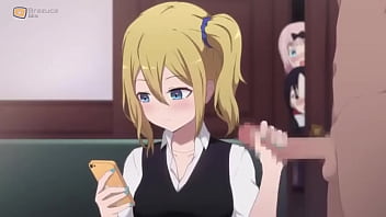 Teen does a handjob while her friends watch