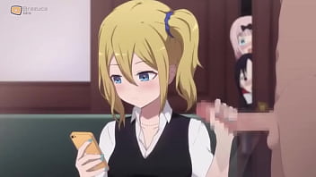 Teen does a handjob while her friends watch