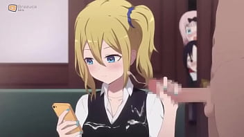 Teen does a handjob while her friends watch