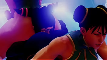 Street fighter chunli cammy ass sandwich juri