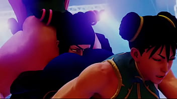 Street fighter chunli cammy ass sandwich juri