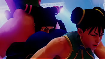 Street fighter chunli cammy ass sandwich juri