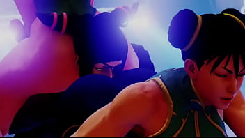 Street fighter chunli cammy ass sandwich juri