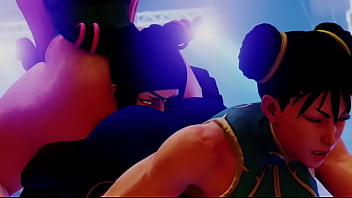 Street fighter chunli cammy ass sandwich juri