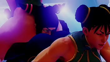 Street fighter chunli cammy ass sandwich juri