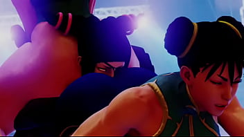 Street fighter chunli cammy ass sandwich juri