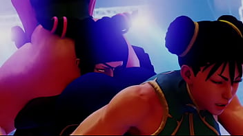 Street fighter chunli cammy ass sandwich juri