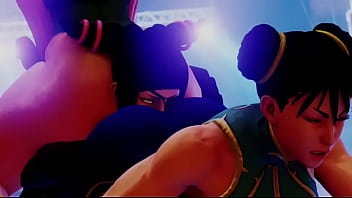 Street fighter chunli cammy ass sandwich juri