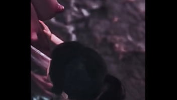 Big tittied babe sucks demon cock