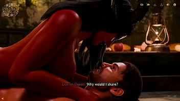 Me cojo a una mujer demonio con grandes tetas y un gran culo