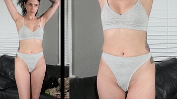 Jazmin models two outfits a lingerie set and a swim️ set