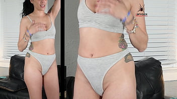 Jazmin models two outfits a lingerie set and a swim️ set