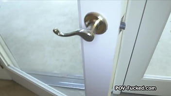 Raquel slides on dick after a short interview