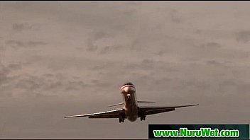 Japanese nuru massage and hardcore fuck on air matress 14