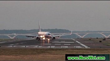 Japanese nuru massage and hardcore fuck on air matress 14