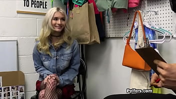 Blonde pilfer at the mall sucks thick cock