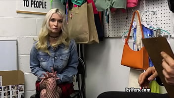 Blonde pilfer at the mall sucks thick cock