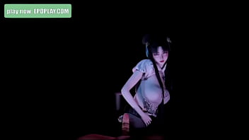 Asian slut shaking her big naturals