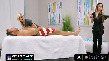 Gorgeous blonde gets hot facial after wild sex