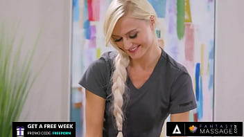 Gorgeous blonde gets hot facial after wild sex