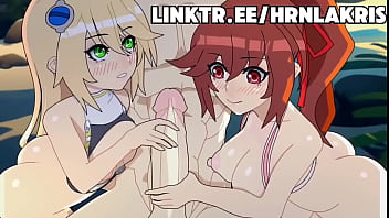 Amplected playing on the beach ended in a group fuck