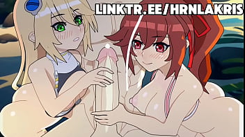 Amplected playing on the beach ended in a group fuck