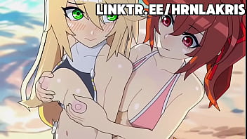 Amplected playing on the beach ended in a group fuck