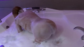 At the motel i put on a bikini to go to the jacuzzi stepbrother masturbates while watching me