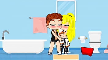 Rapariga tesuda transa com 3 raparigos