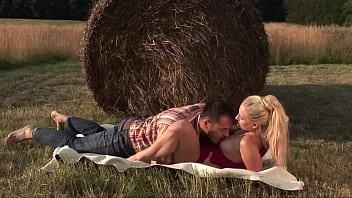 Carla cox gets fucked rough in a dirty field and ends up with cum all over her face