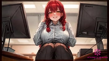 Beautiful coworker with big tits wants to make you cum at your desk ai porn