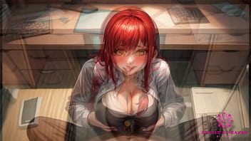 Beautiful coworker with big tits wants to make you cum at your desk ai porn