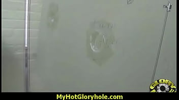 White milf sucking and licking a black cock 7