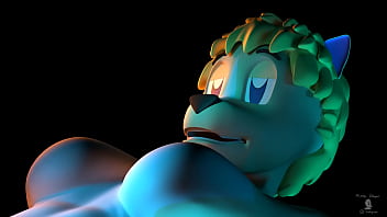 Furry guy goes down on friend