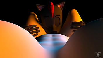 Furry guy goes down on friend