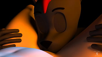 Furry guy goes down on friend