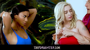 Athletic wrestling step daughters swap pounded by pervy step dads